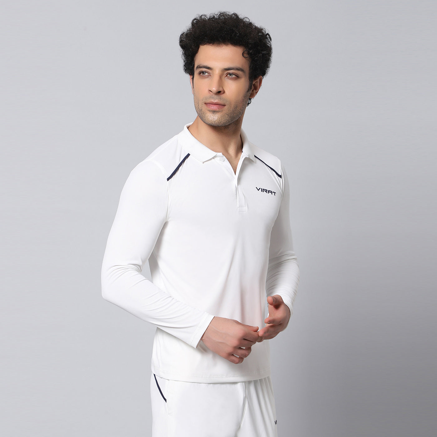 Virat Cricket Whites Classic Full Sleeve T-shirt