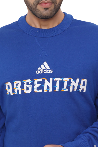 ADIDAS ARGENTINA FIFA WORLD CUP 2022 SWEATSHIRT - ROYAL BLUE