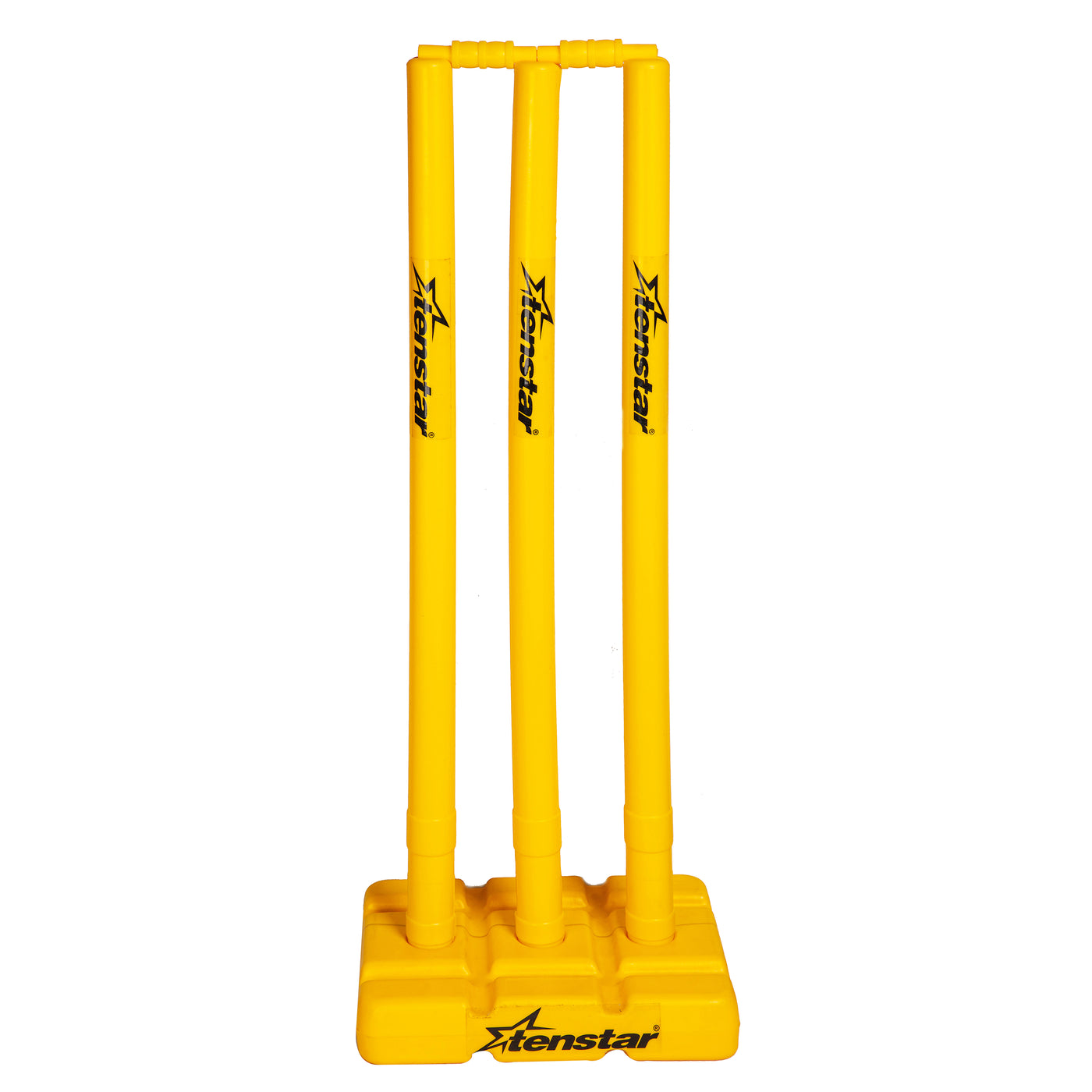 tenstar senior cricket set bat ball stump wickets  yellow black
