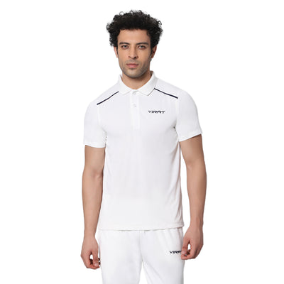 Virat Cricket Whites Classic Half Sleeve T-shirt