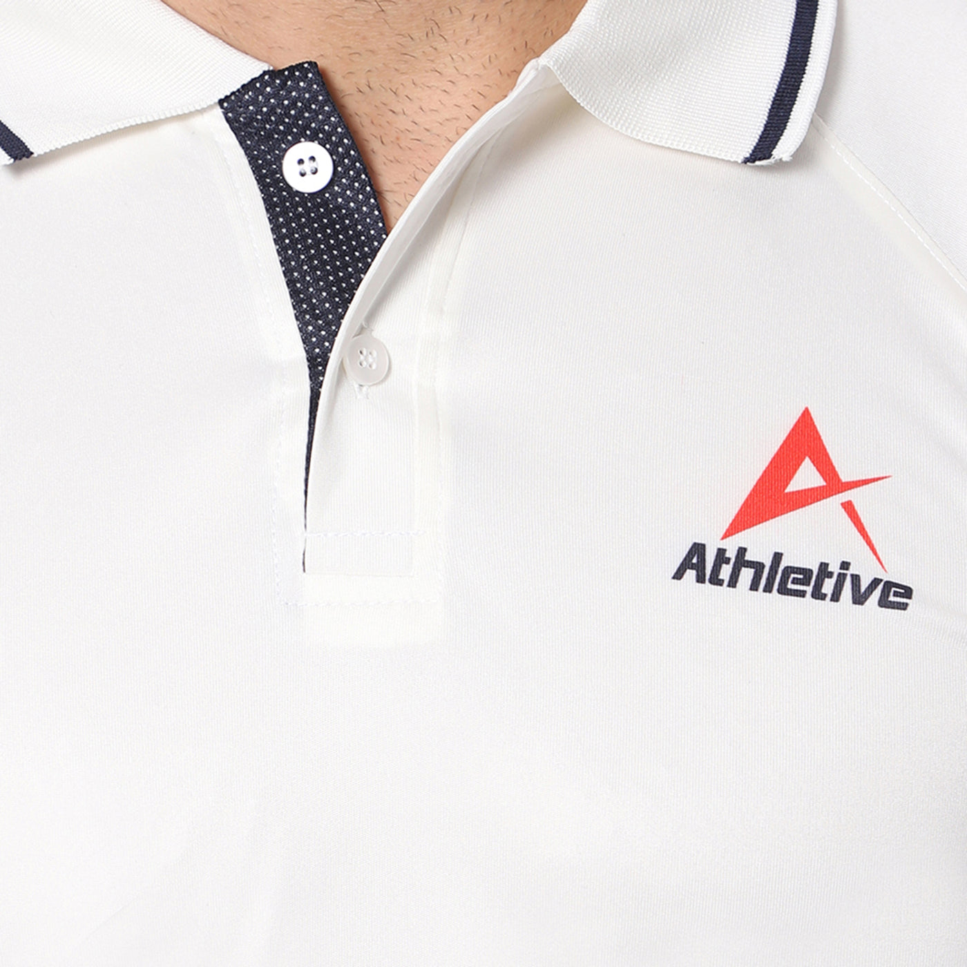 Athletive Air-Mesh Cricket Whites Half Sleevs T-shirt