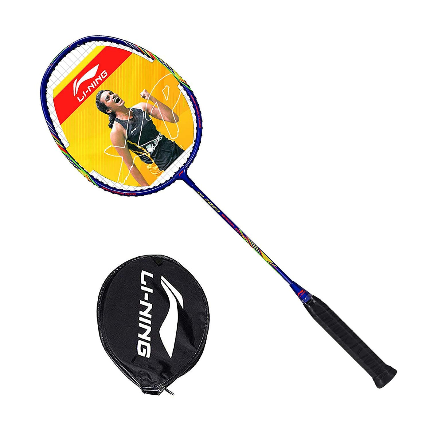 lining racket badminton blue 