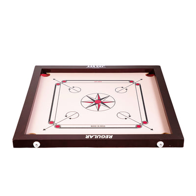aarkay 24 inch wooden carrom board game red brown