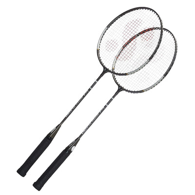 silvers black micro badminton racket set