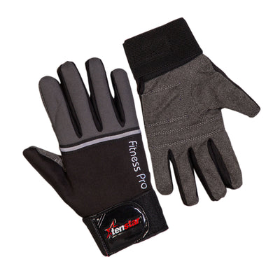 Tenstar Tenstar Multipurpose Gym and Riding Full Finger Gloves for Men - Black freeshipping - athletive Gym Gloves - Men athletive