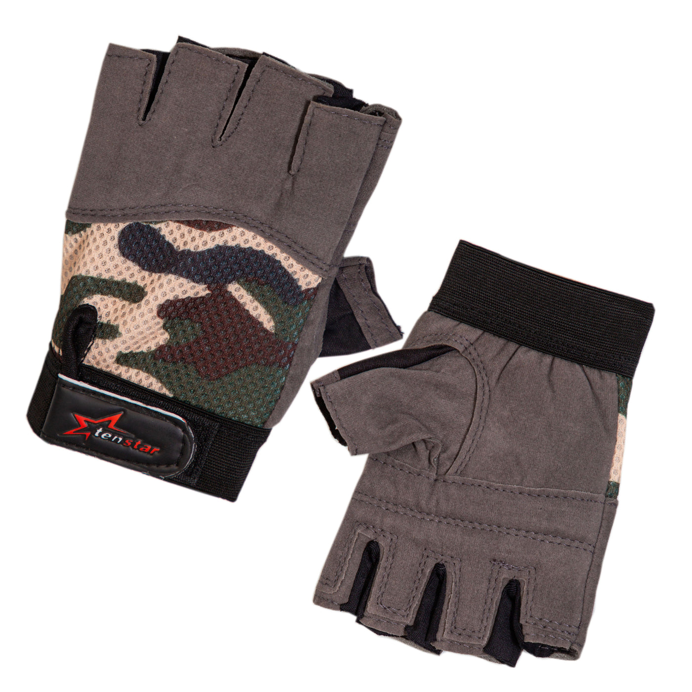 Tenstar Tenstar Camo Half finger Gym Gloves for Men freeshipping - athletive Gym Gloves - Men athletive