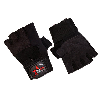 Tenstar Tenstar Professional Gym Fitness Gloves for Men - Black freeshipping - athletive Gym Gloves - Men athletive