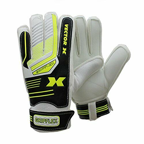 vectorx white yellow goalkeeper gloves grip flex